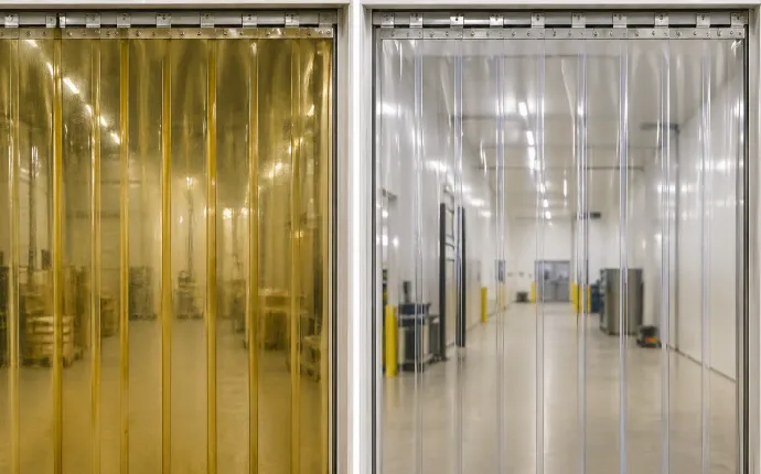 PVC strip curtains from yellowing
