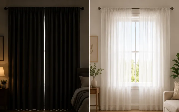 blackout vs sheer curtains