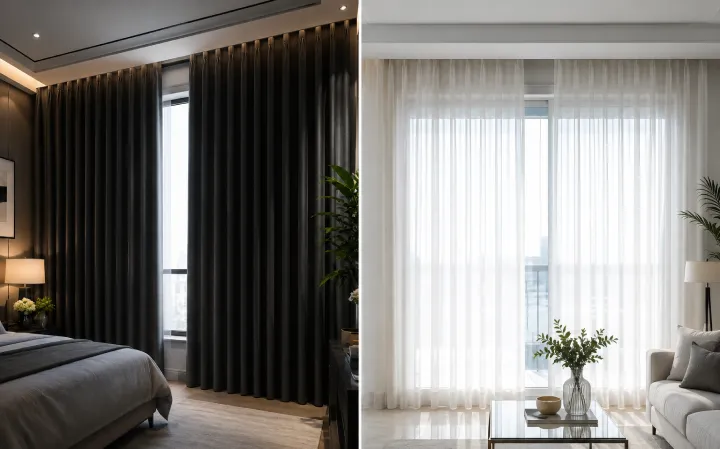 blackout vs sheer curtains