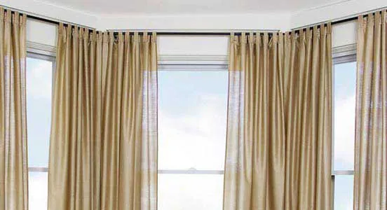 Modern curtain track rail system installation in Doha Qatar