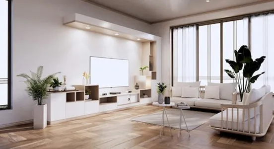 Modern office window blinds installation in Doha Qatar