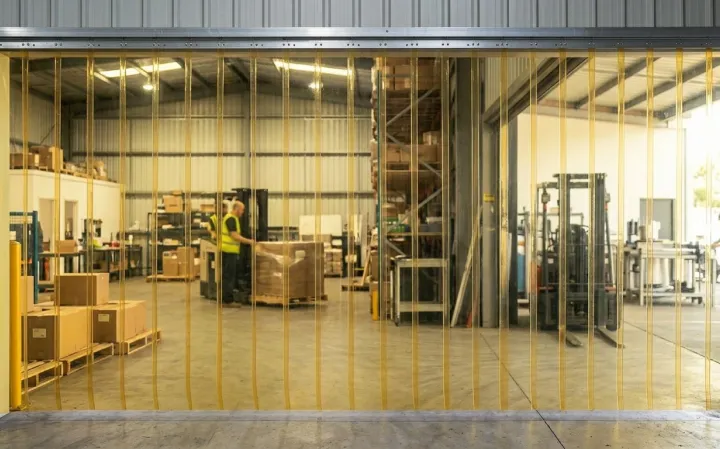 PVC strip curtains from yellowing

